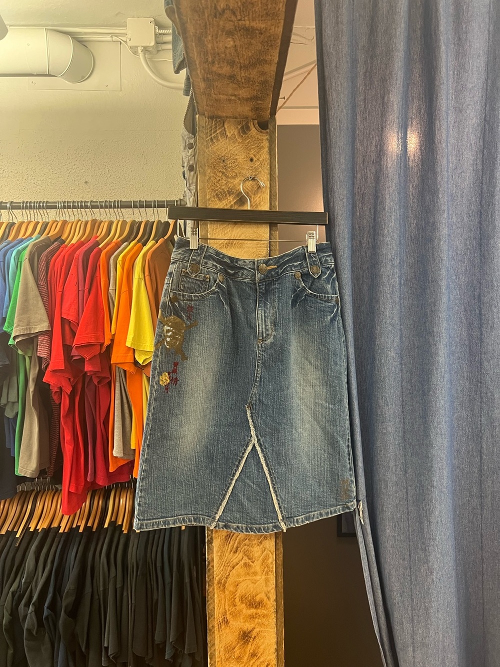Vintage Disney Blue Denim Skirt